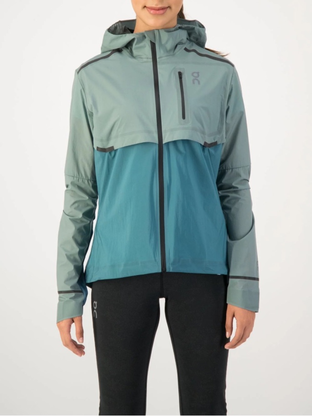On Running Weather Jacket Womens Sea/Storm Small